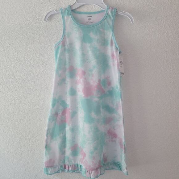 Carter's 2-Piece Bird and Tie Dye Theme Nightgown Pajama Set Size 4/4A NWT - Picture 6 of 10